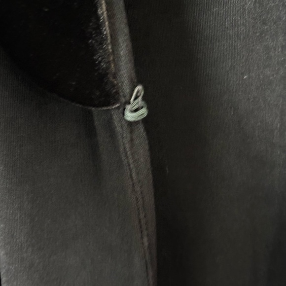 Chicos Travelers Size 2 US Large Velvet Trim Black Open Front Cardigan Jacket - Picture 4 of 9